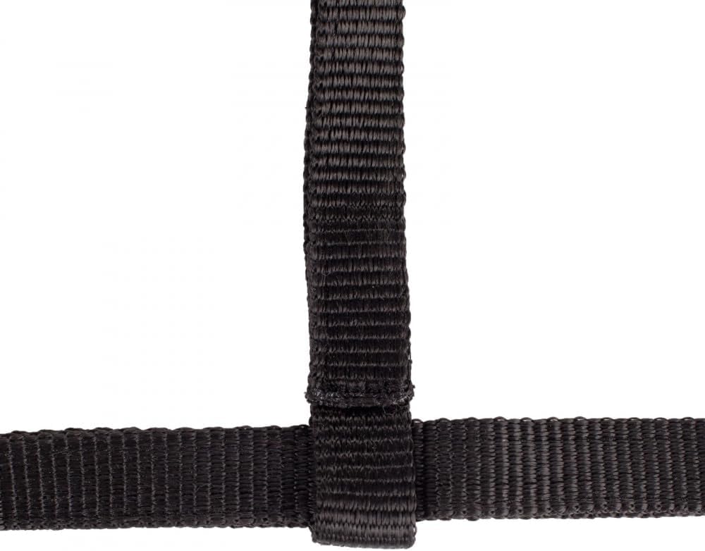 HORZE Adjustable Nylon Horse Halter for Foals, Colts, Fillies, Mini Horse Halter | Comfortable Small Horse Halter with Sturdy Buckles - Black - Foal