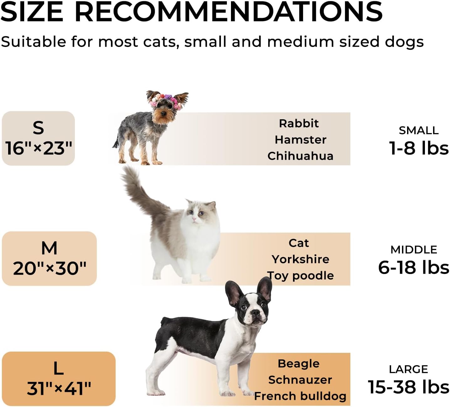 1 Pack 3 Calming Blankets Fluffy Premium Fleece Pet Blanket Soft Sherpa Throw for Dog Puppy Cat Black Large (41"x31")