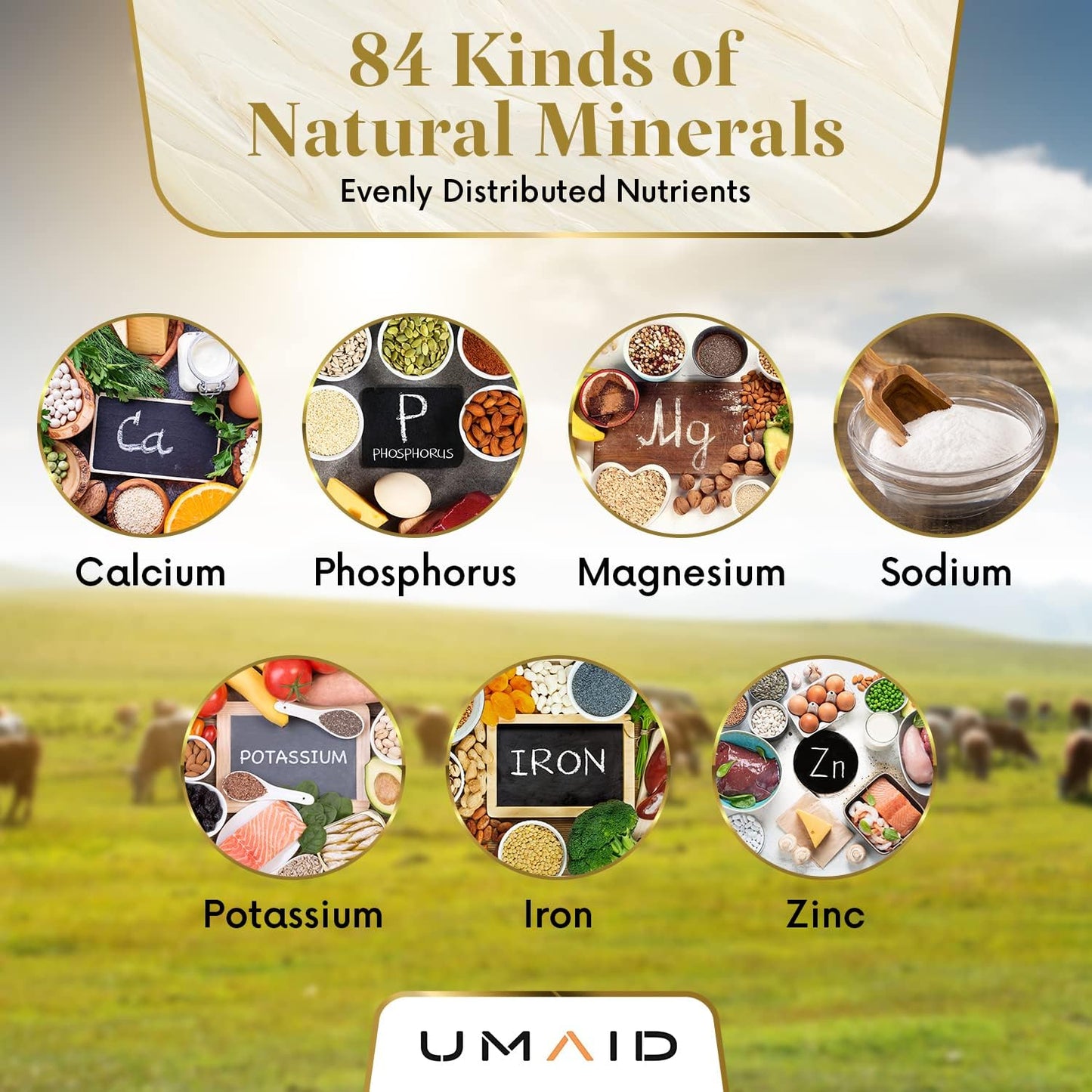 UMAID Himalayan Salt Lick 6 lbs On Rope for Horse, Deer, Goat, and Livestock Animals - Himalayan Salt Block 1 Pack