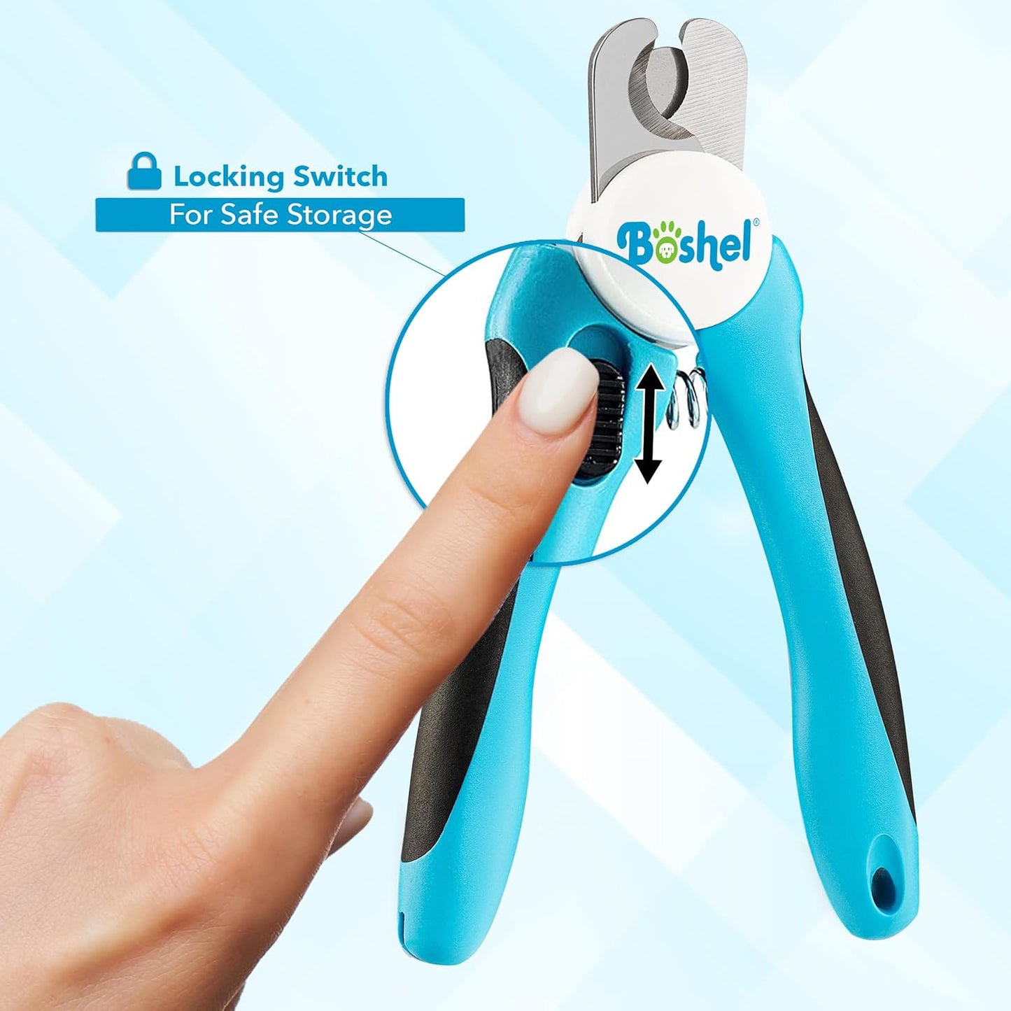Boshel Small Dog Nail Clipper - Dog Nail Trimmer with Safety Guard, Dog Nail Clippers for Small Dogs & Cat, Razor-Sharp Dog Nail Trimmers, Puppy Toenail Cutter, Pet Nail Clippers for Dogs + Nail File