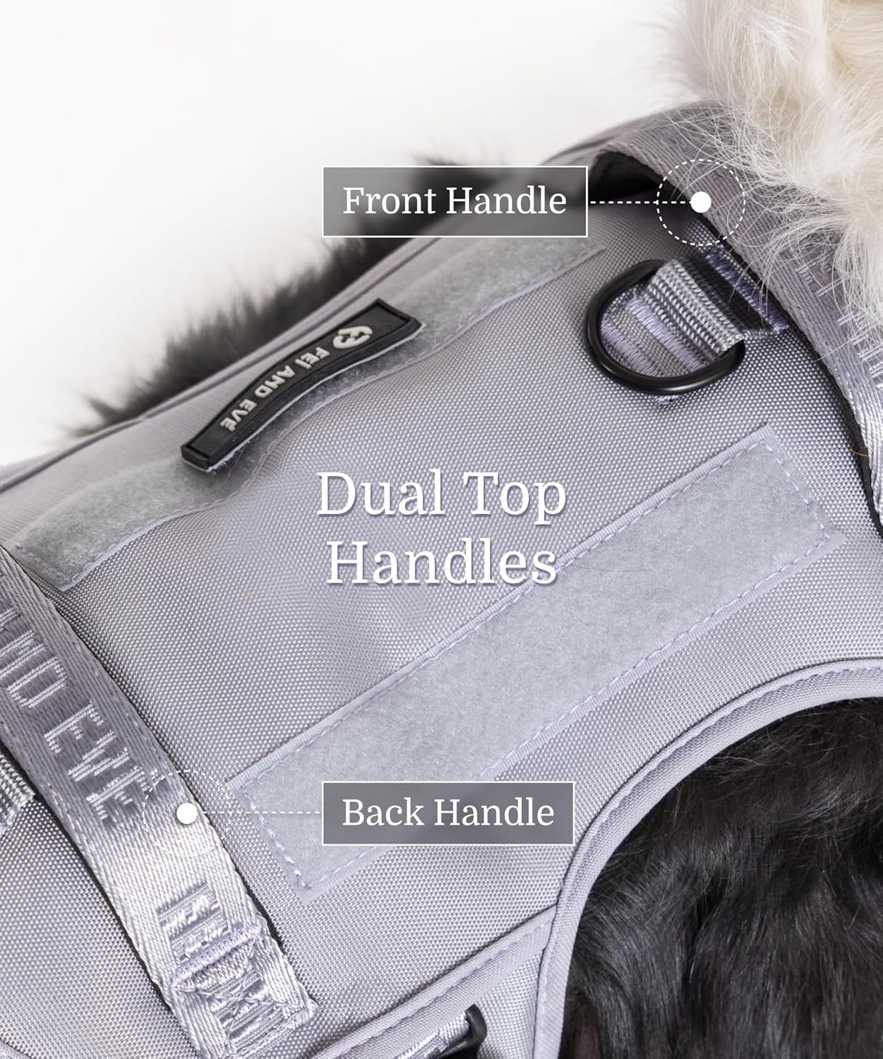 2025 New Edition, Fei & Eve MagEase Dog Harness - 3-Second Magnetic Buckles | 3-Point No-Pull Control | Heavy-Duty 900D Nylon | Dual Safety Handles | Breathable Mesh | Adjustable Fit | X-Large, Gray