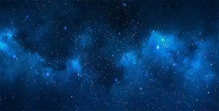 48X18IN Starry Aquarium Background, Art Starry Fish Tank Decorations Background, with 8 EVA Double-Sided Tape