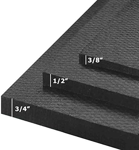 American Floor Tiles - Heavy Duty Stall Tiles - Stable/Horse Tiles - Thick, Durable Rubber Flooring Solid Black 6' x 8' Set 1/2" Thick (12 Tiles Total)