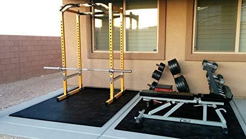 American Floor Mats - Heavy Duty Stall Tiles - Stable/Horse Tiles - Thick, Durable Rubber Flooring Solid Black 10' x 20' Set 3/8" Thick (50 Tiles Total)