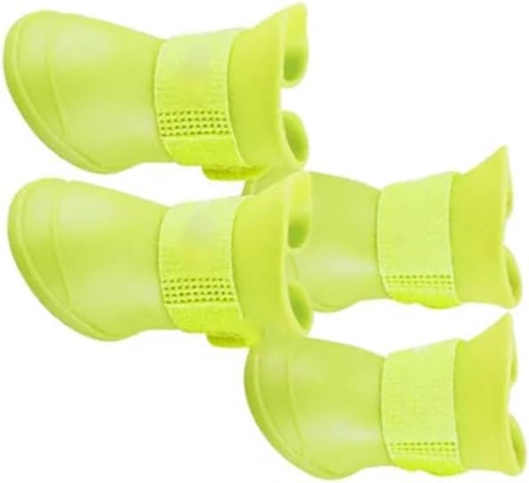 Estink 4Pcs Silicone Dog Boots, All Weather Non Slip Dog Boots Shoes for Hot Pavement, Snow, Mud, and Rain (M)