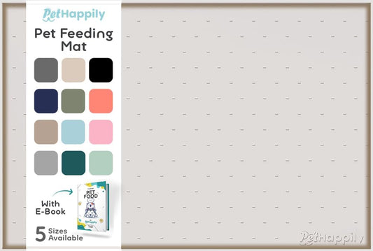 Dog Food Mat - Raised Edges Dogs Mat for Food and Water Prevent Spill, Waterproof Cat Food Mats Protect Floors, Easy Clean Dog Bowl Mats for Food and Water, Silicone Pet Feeding Placemats