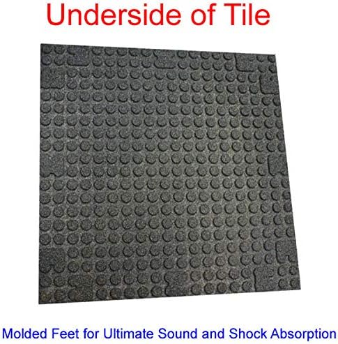 American Floor Mats - Extreme Rubber Gym Tiles - 1 Inch Thick Colorful Rubber Gym Tiles - Superior Shock and Sound Absorbing Tiles - 95% Light Greys 25 Tile Pack (Covers 100 Sq Ft)