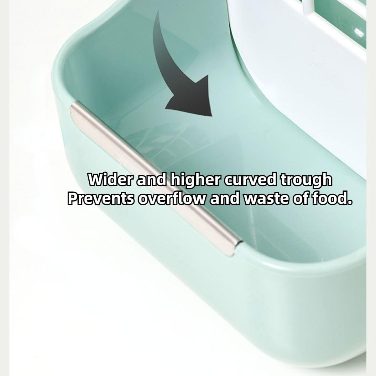 2 in 1 Food Hay Feeder for Guinea Pig, Rabbit Feeder, Indoor Hay Feeder for Guinea Pig, Rabbit, Chinchilla, Feed Bowls Use for Grass & Food (Yellow)