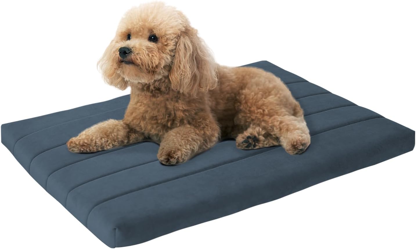 BALANCE Dog Crate Bed, Orthopedic Dog Bed Pad with Waterproof Liner, Washable Crate Foam Pet Mat for Large, Medium, Puppy Dogs Breeds, Periscope, 30"x19"x1.6"