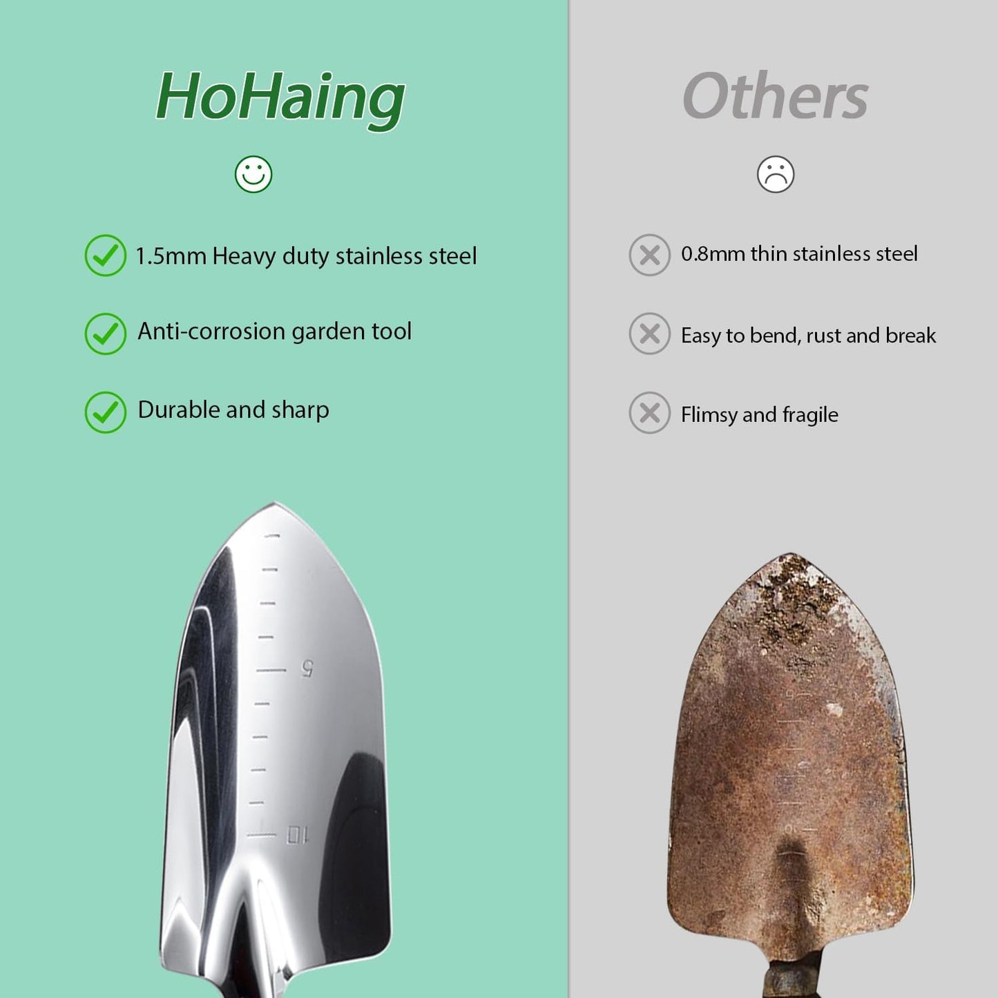 Garden Tool Set, 10 Piece Kit with Heavy Duty Folding Stool, Detachable Storage Tote Bag, Stainless Steel Tools, Gifts for Women Men Green