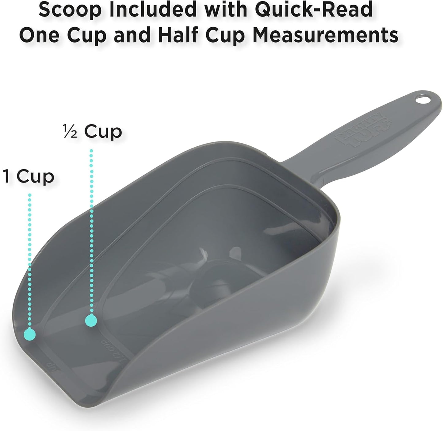 Mighty Tuff Airtight Dog Food Storage Container – 13 Gal, up to 54 lb Capacity – Cat and Dog Food Container with Twist Lid & Handles – BPA-Free, Made in USA