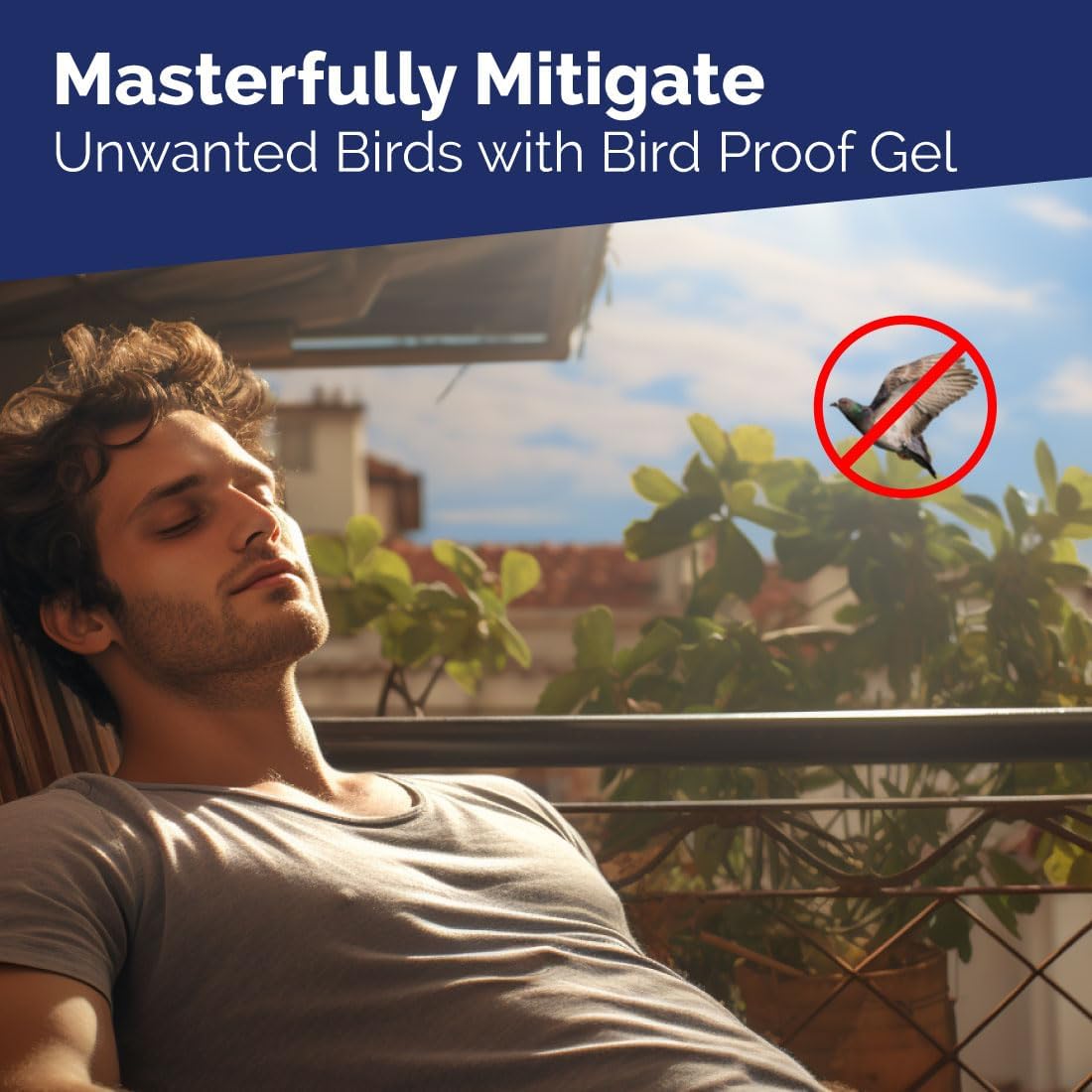 Bird-X Bird Proof Gel, Sticky and Transparent Clear Gel, Long-Lasting and Easy to Use, Covers 10 Linear feet, 10 fl. oz., Pack of 1