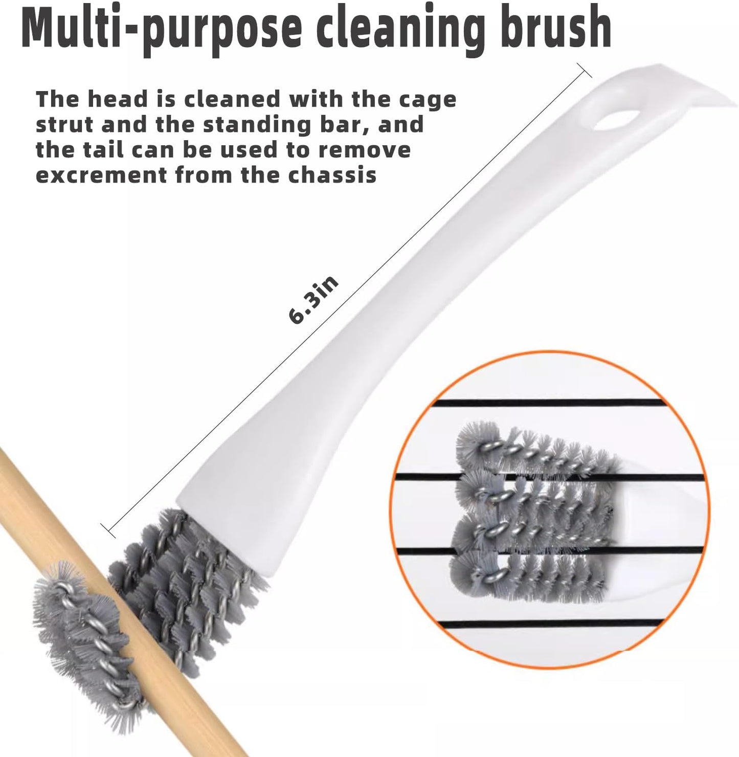 5 PCE Set Bird Cage Cleaner Stainless Steel Poop Remover Bird Cage Accessories Parakeet Items Small Animal Cage Cleaning