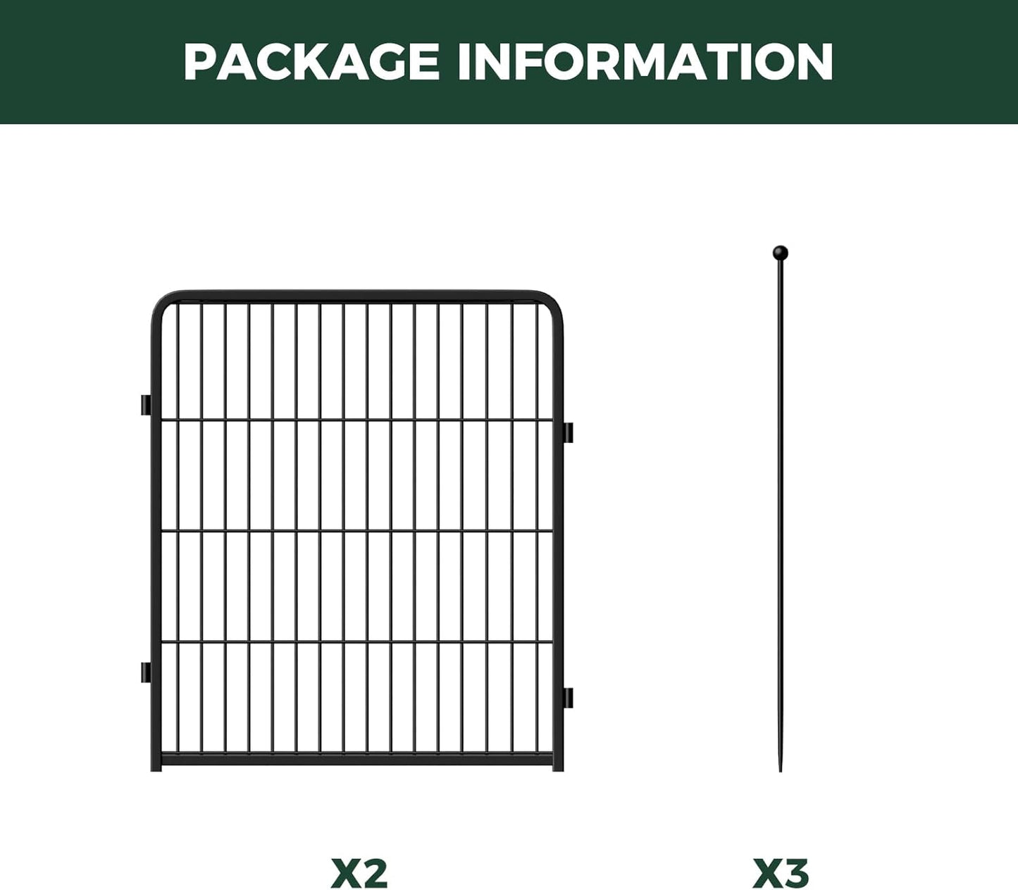 FXW Rollick Unleashed Dog Playpen for Indoor, Yard, RV Camping, 32 inch 2 Panels for Small and Medium Dogs, Black│Patented