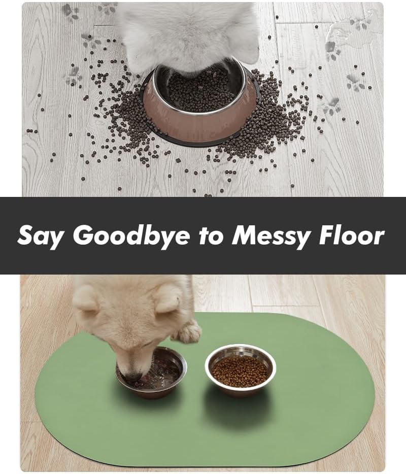 Absorbent Dog Food Mat-Dog Mat for Food and Water Bowl, Quick Dry Pet Food Mat, No Stains Cat Feeding mat, Cat Accessories Pet Supplies Mat for Messy Drinkers