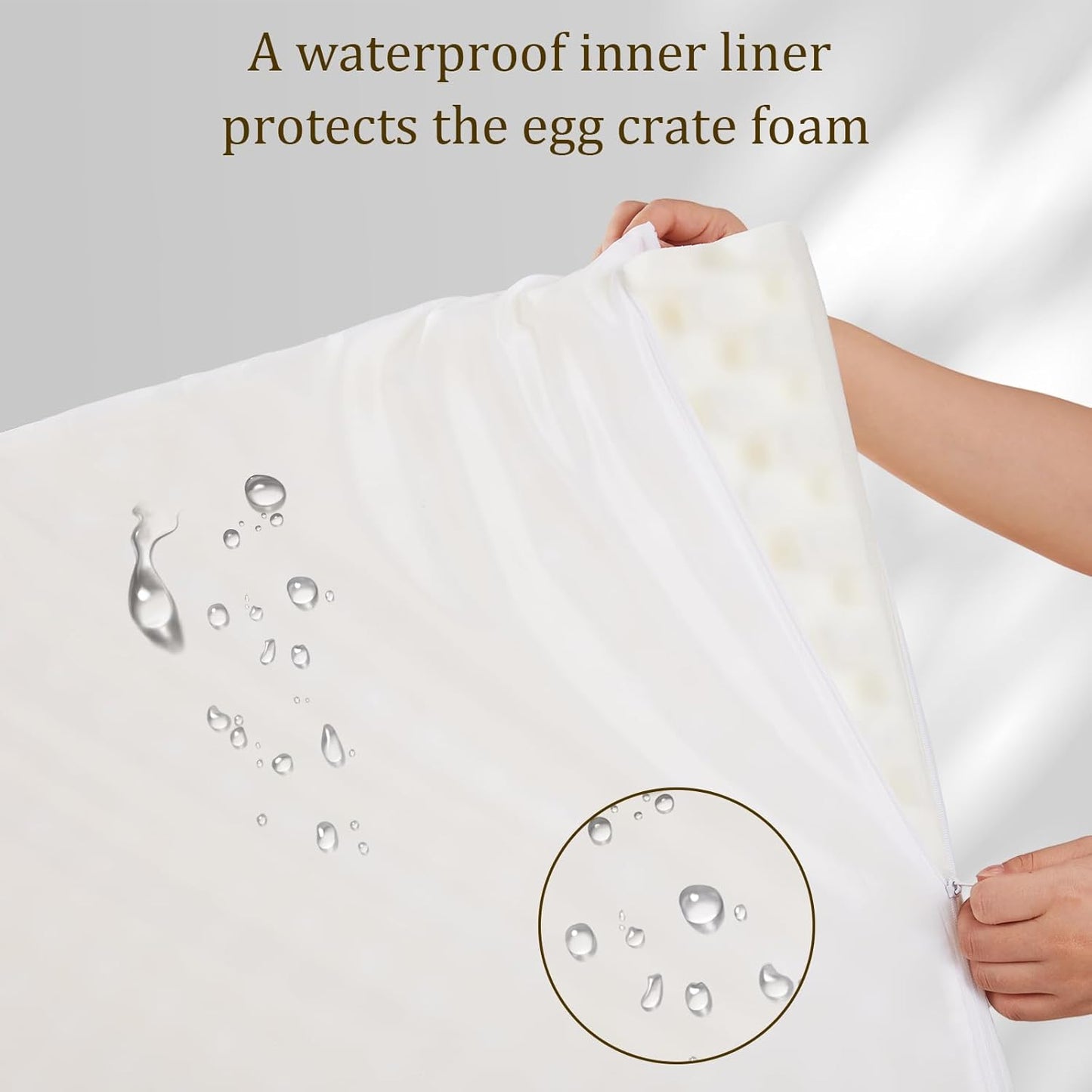 Bedfolks Orthopedic Dog Bed Extra Small, Waterproof Dog Sofa Bed for Small Dogs & Cats, Egg Foam Pet Couch Bed with Removable Washable Cover and Nonslip Bottom, Dark Grey