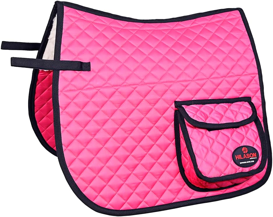 HILASON Western Horse Luxury Quilted Saddle Pads with Pockets | Pad