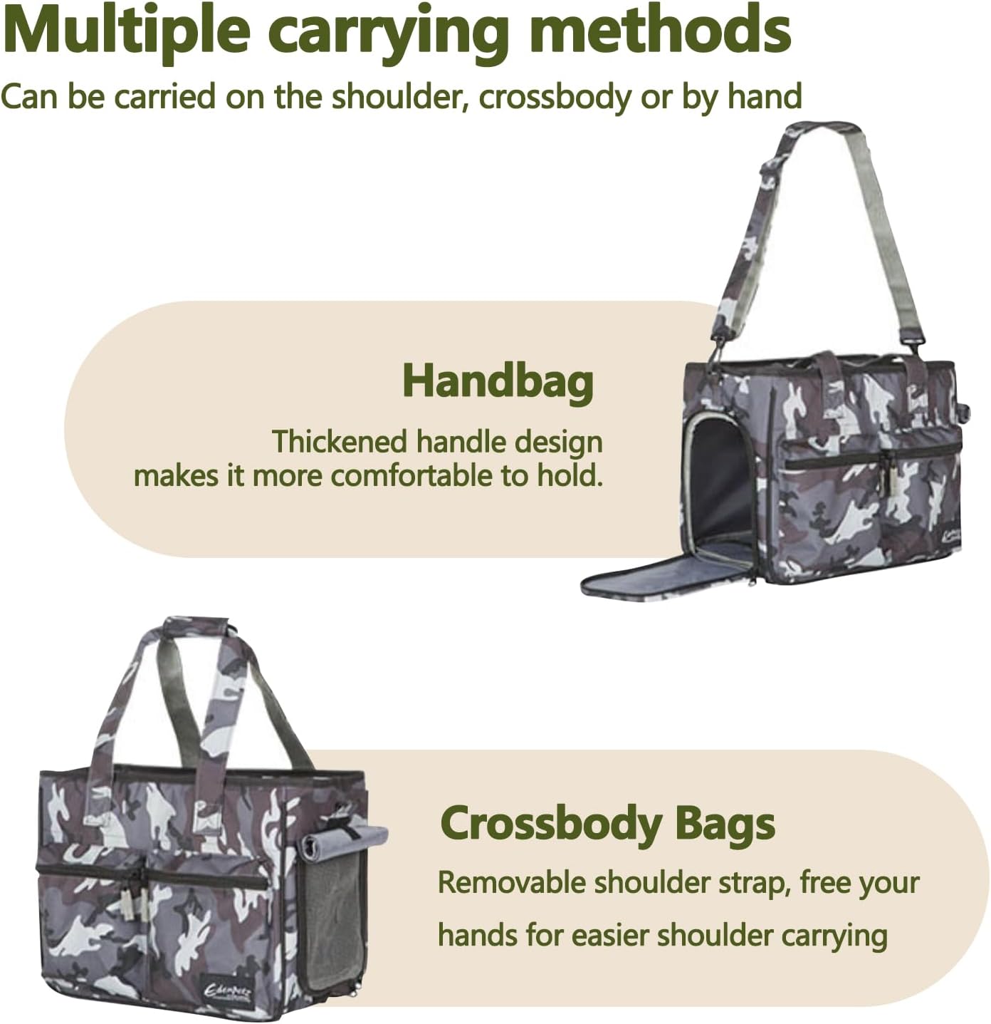 Cat Carrier Bag, Foldable Pet Bag Airline Approved, Pet Travel Carrier for Medium Cats Small Cats Dogs, Sturdy Transport Carriers Long Trips(Black)