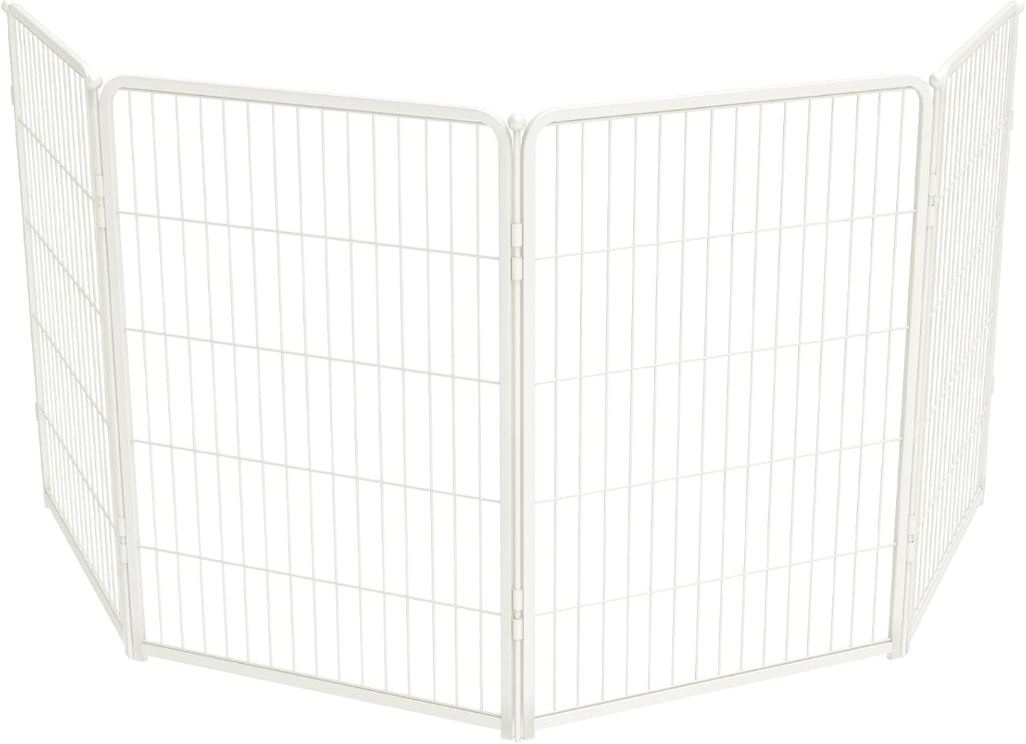 FXW Homeplus Unleashed Indoor Dog Playpen - Stress-Free and Safe Play, Heavy Duty 40 Inch 4 Wire Panels Dog Pen for Medium and Large Dogs, White│Patented