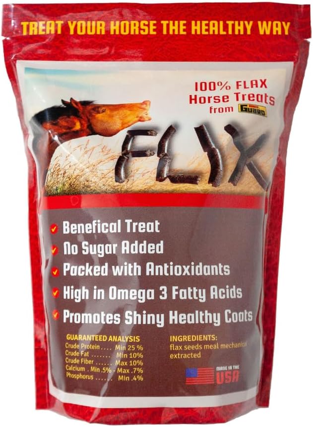 Flix 9 lb, 100% Flaxseed Healthy Treats for Horses, High in Omega-3