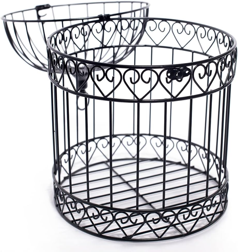 Anderson's Decorative Black Wire Birdcage Wedding Centerpiece, Table Décor, Hanging Decorations, Reusable