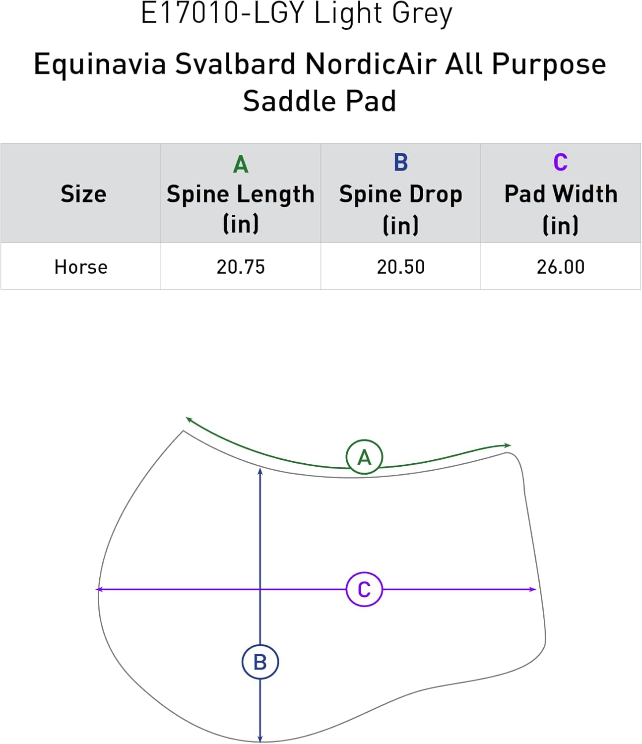 Equinavia Svalbard NordicAir™ Tech All Purpose Saddle Pad | Breathable Micromesh | Contoured Shape