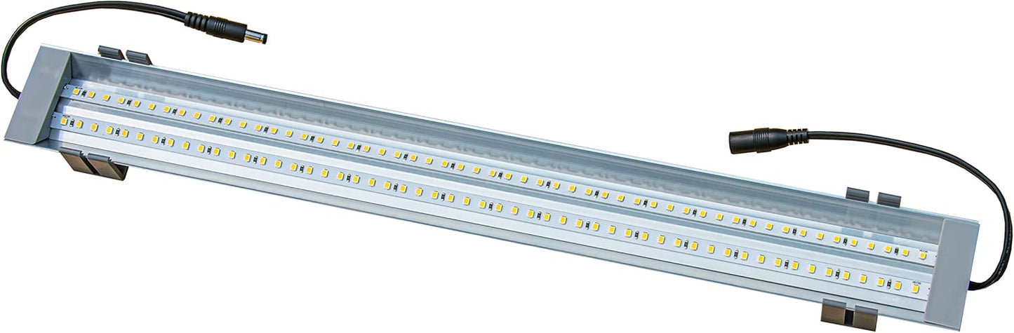 HappyBird Lightning (A Divison of M&M Cage) 18" LED linkable Light bar Without Power Source for Multiple Bird Breeder Cages, Full Spectrum LED. Will NOT Run ON ITS OWN (Single)