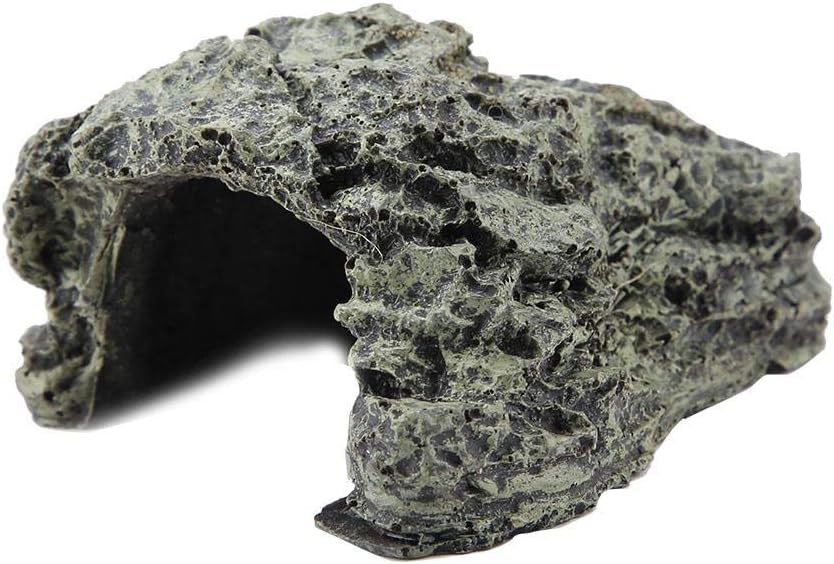 AMONIDA Elegant Aquarium Ornament Freshwater Ornament, Fish Hiding Cave Turtle Hideout Cave Reptile Basking Hide Habitat Aquarium Decoration Accessories,3 Optional Sizes (S)