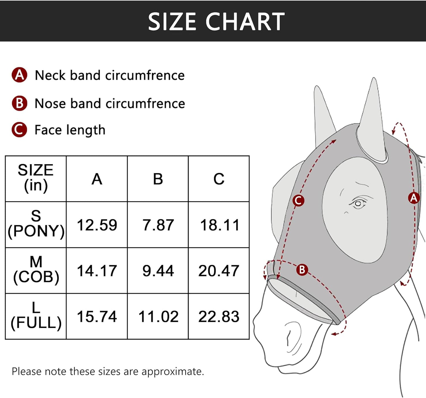 Horse Fly Mask with Ears - Large Eye Space for Full Vision, Breathable Stretch Comfort Fit, UV Protection, Forelock Opening, Easy Pull-On Green Cob