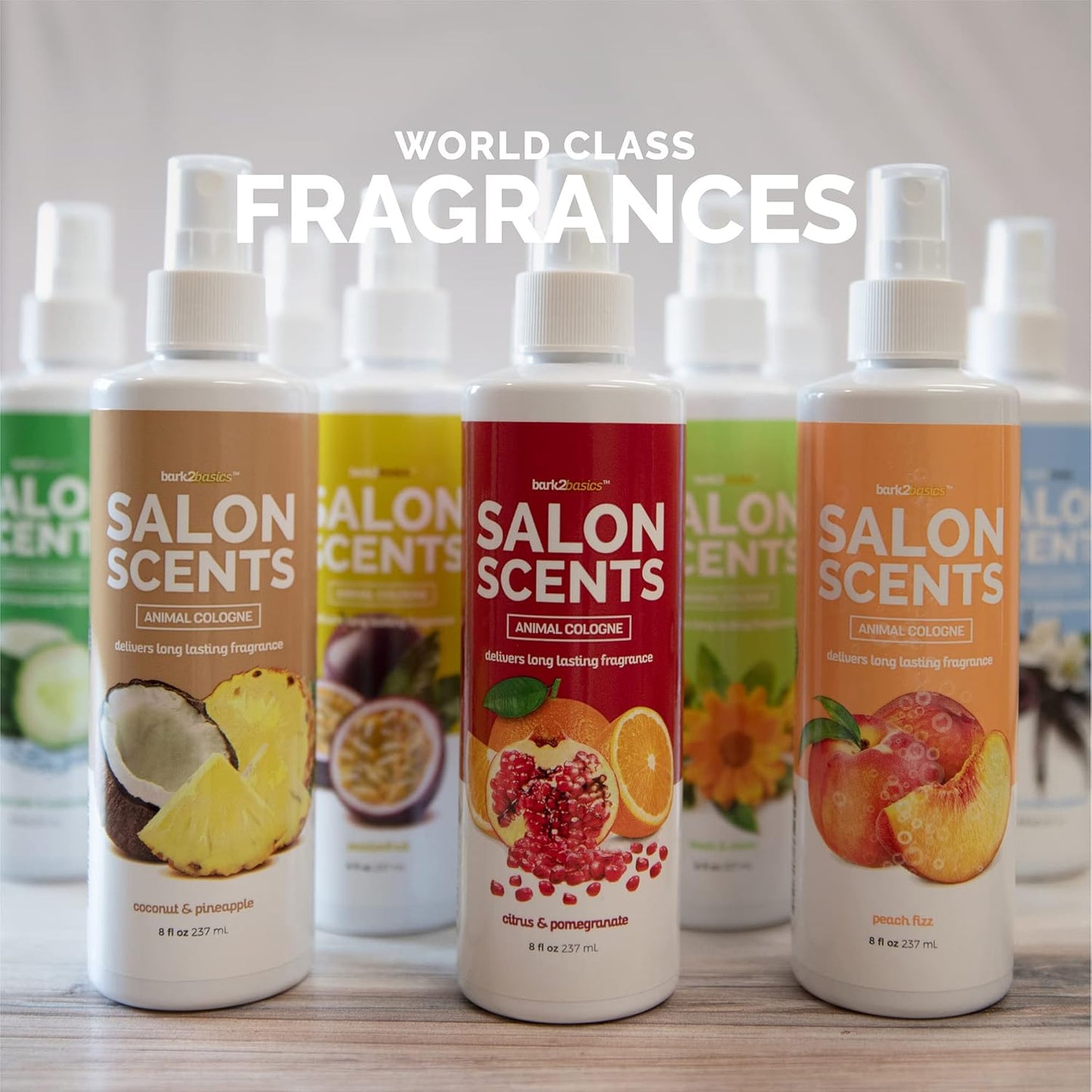 Bark2Basics Salon Scents Pet Grooming Cologne - 8 oz, Natural Professional Groomer Grade Perfume Deodorant for Dogs and Cats, Long Lasting, Deodorizing (Blueberry Pie)