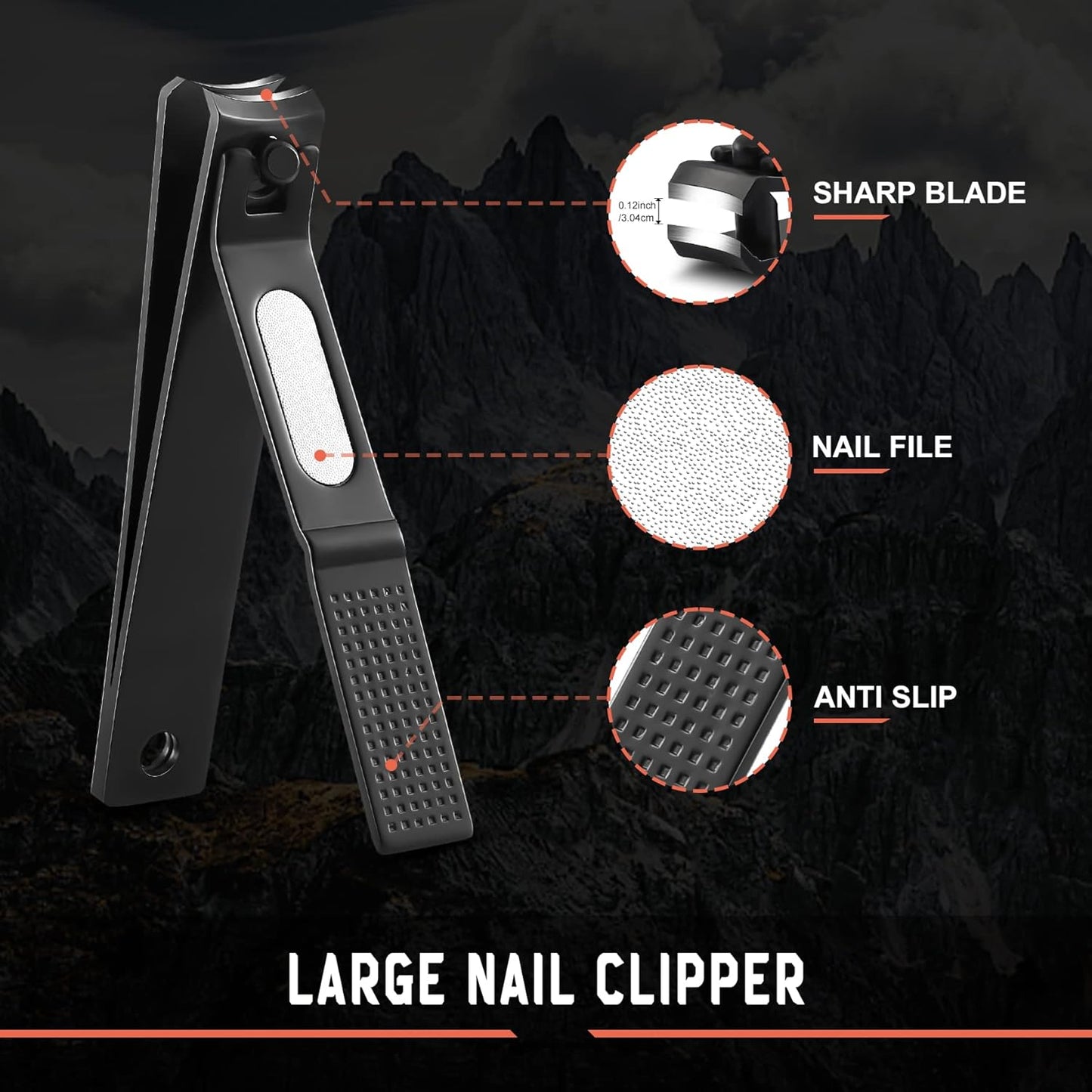 BEZOX Toe Nail Clippers Set of 2 - Stainless Steel Toenails Clippers for Thick Nails for Seniors, Fingernails Clipper for Men and Women - Sharp Nail Cutters and Nail Trimmers