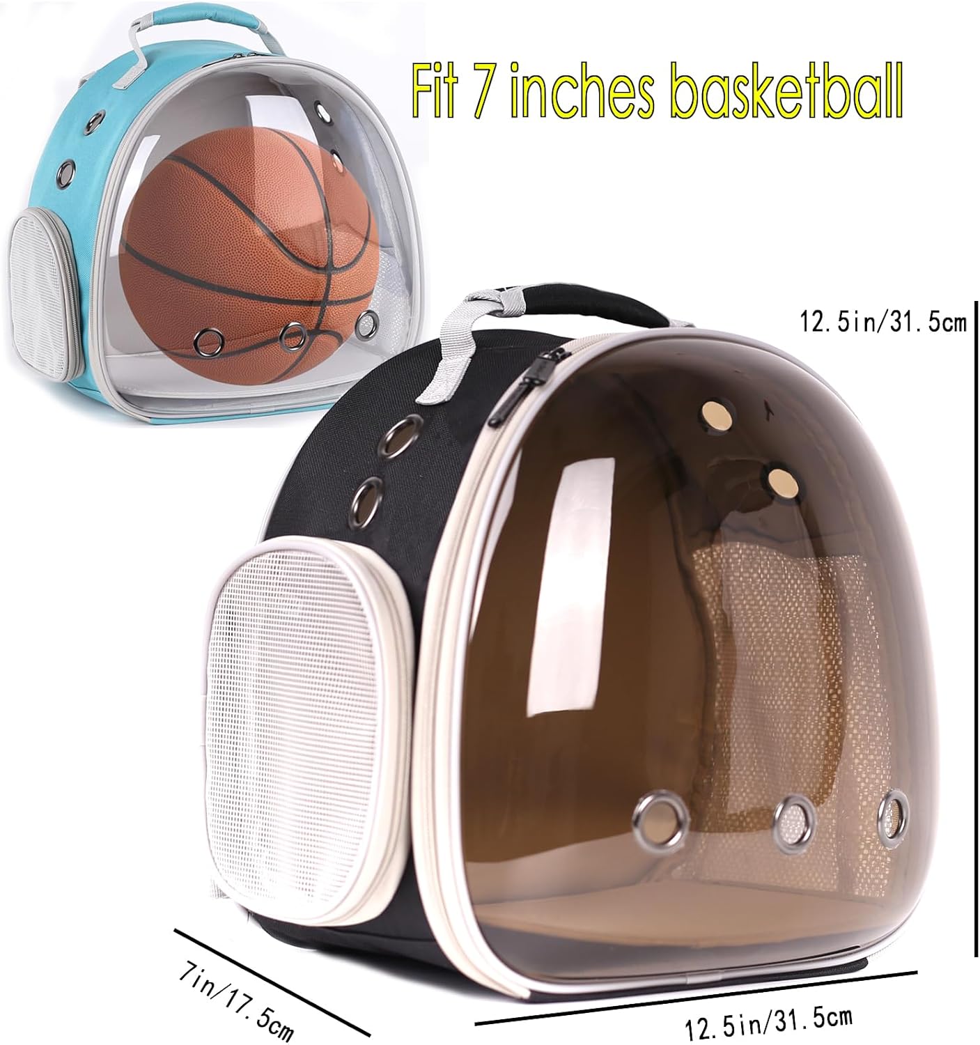 Small Animal Travel Backpack Carrier,Portable Bearded Dragon Bag for Sugar Glider,Hedgehog,Rat,Bunny,Rat,Outdoor Used (Polarized-Brown, New Version Backpack+BP LSH)