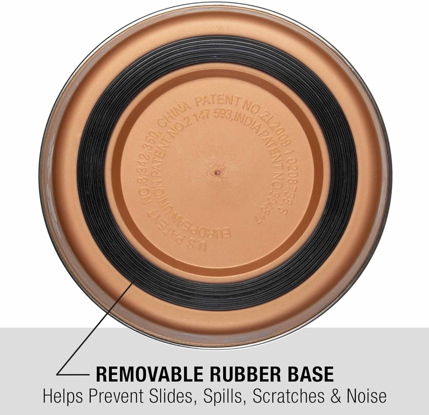 Loving Pets Bella Dog Bowls- Stainless Steel Dog & Cat Bowls - Spill Proof Dog Food Bowl, Cat Bowl, Puppy Essentials & Pet Supplies Great for Home & Travel (Medium 20-25 lbs, Champagne)