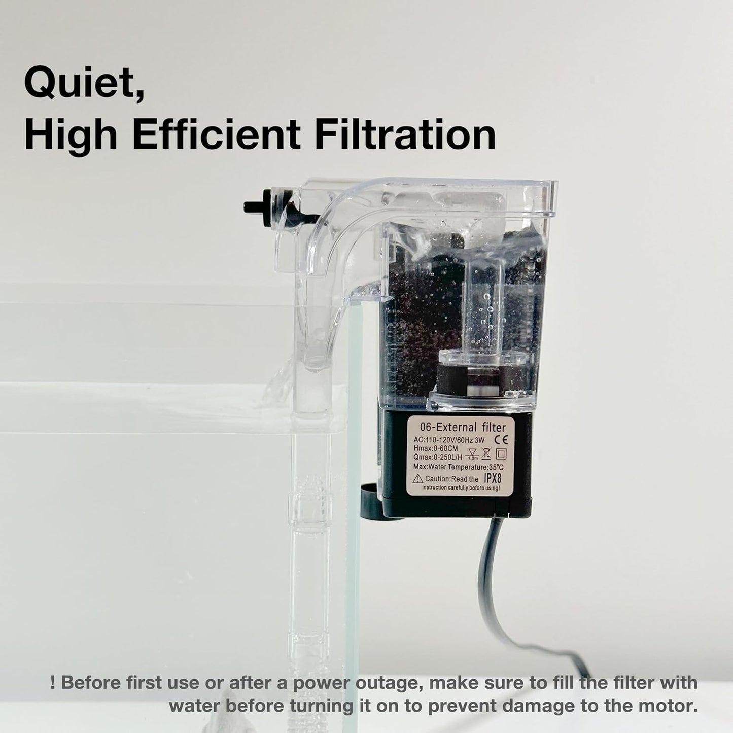 Nano Aquarium Kit,1.5 Gallon Rimless Small Glass Tank with Filter, Aquarium Light, and Aquascaping Decorations, for Home and Office (Transparent Tank - Mountain, Small)