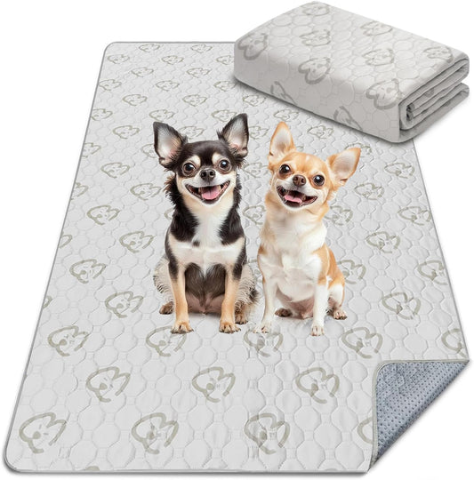 FXW Washable Pee Pads for Dogs, Puppy Pads with Super Absorbent, Specifically Designed for Potty Training, 70" × 30" Rectangle, Khaki, 1 Pack