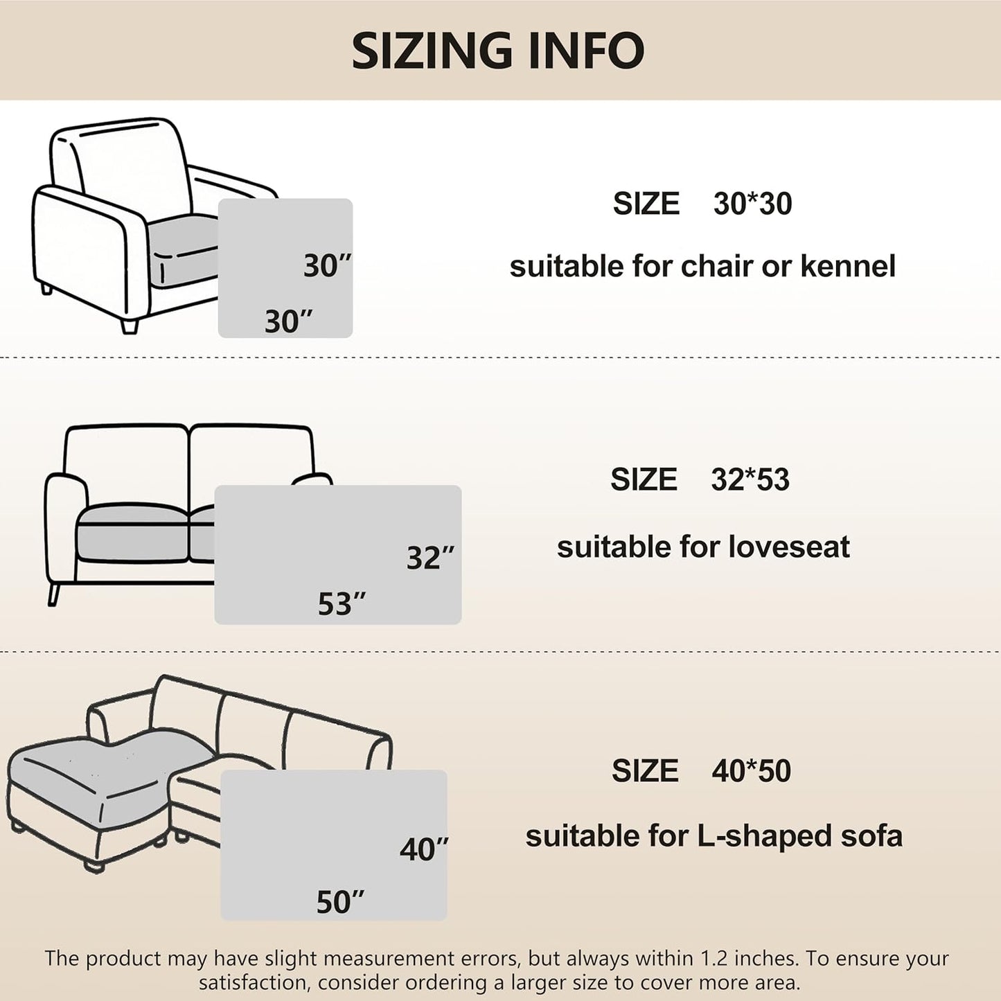 gogobunny 100% Double-Sided Waterproof Dog Bed Cover Pet Blanket Sofa Couch Furniture Protector for Puppy Large Dog Cat, Reversible (40x50 Inch (Pack of 1), Dark Cream/Light Cream)