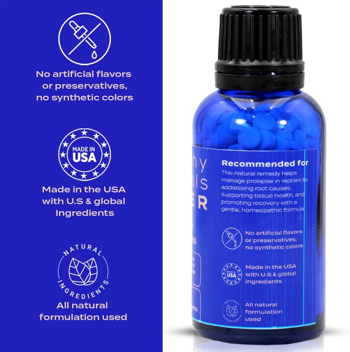 HA4E - Reptile Wellness Support - Natural Formula for Prolapse Management, Organ Retention & Tissue Health - Gentle Holistic Recovery - 300 Tablets