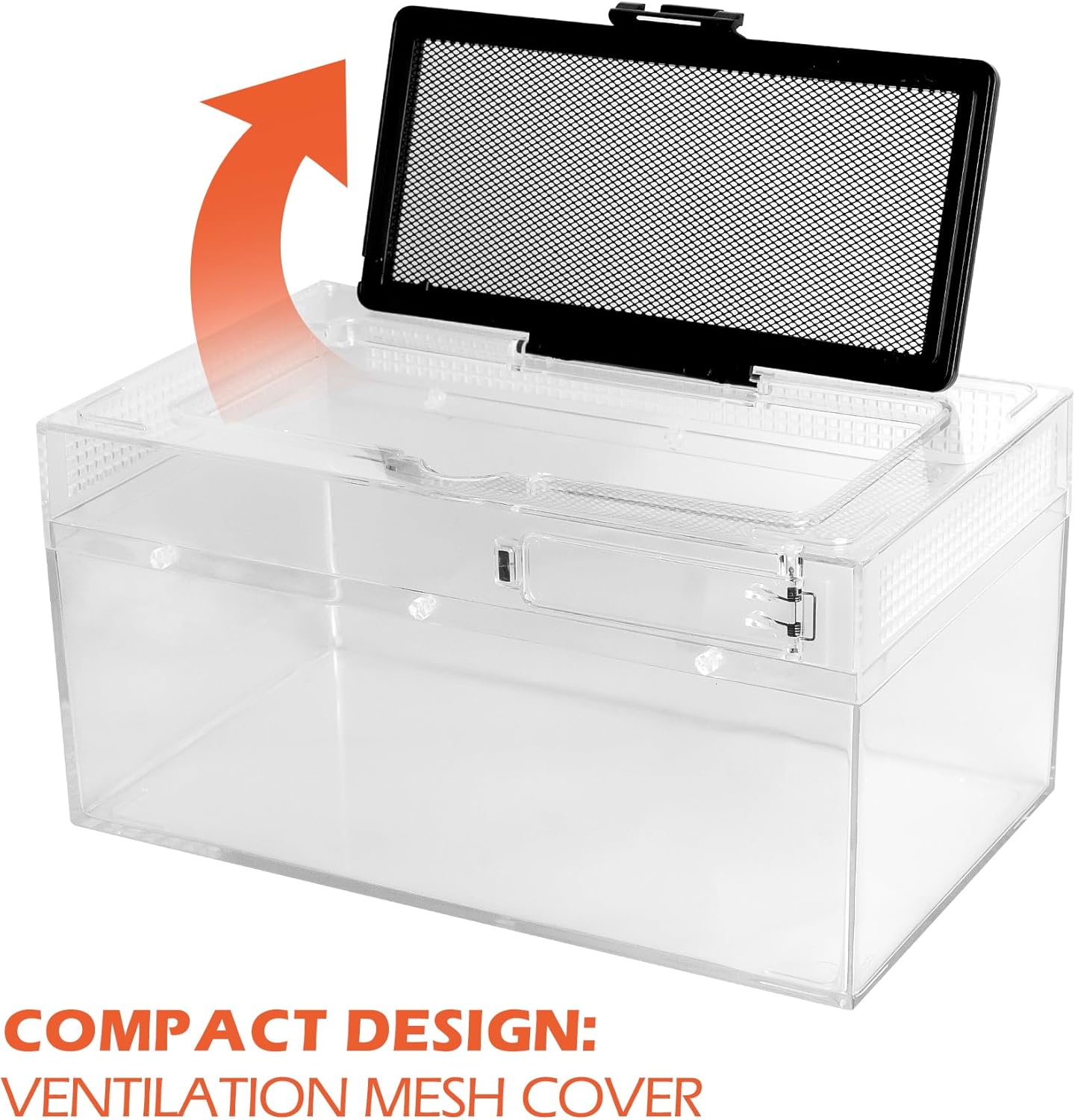 AZV Reptile PC Tank Terrarium Amphibian Turtle Tank Starter Kit Habitat Enclosure Cage 7x11x5 inch for breeding Lizards,Turtles,Corn Snakes,Chameleons,Frog,Crested Leopard Geckos,Spider,Hermit Crab