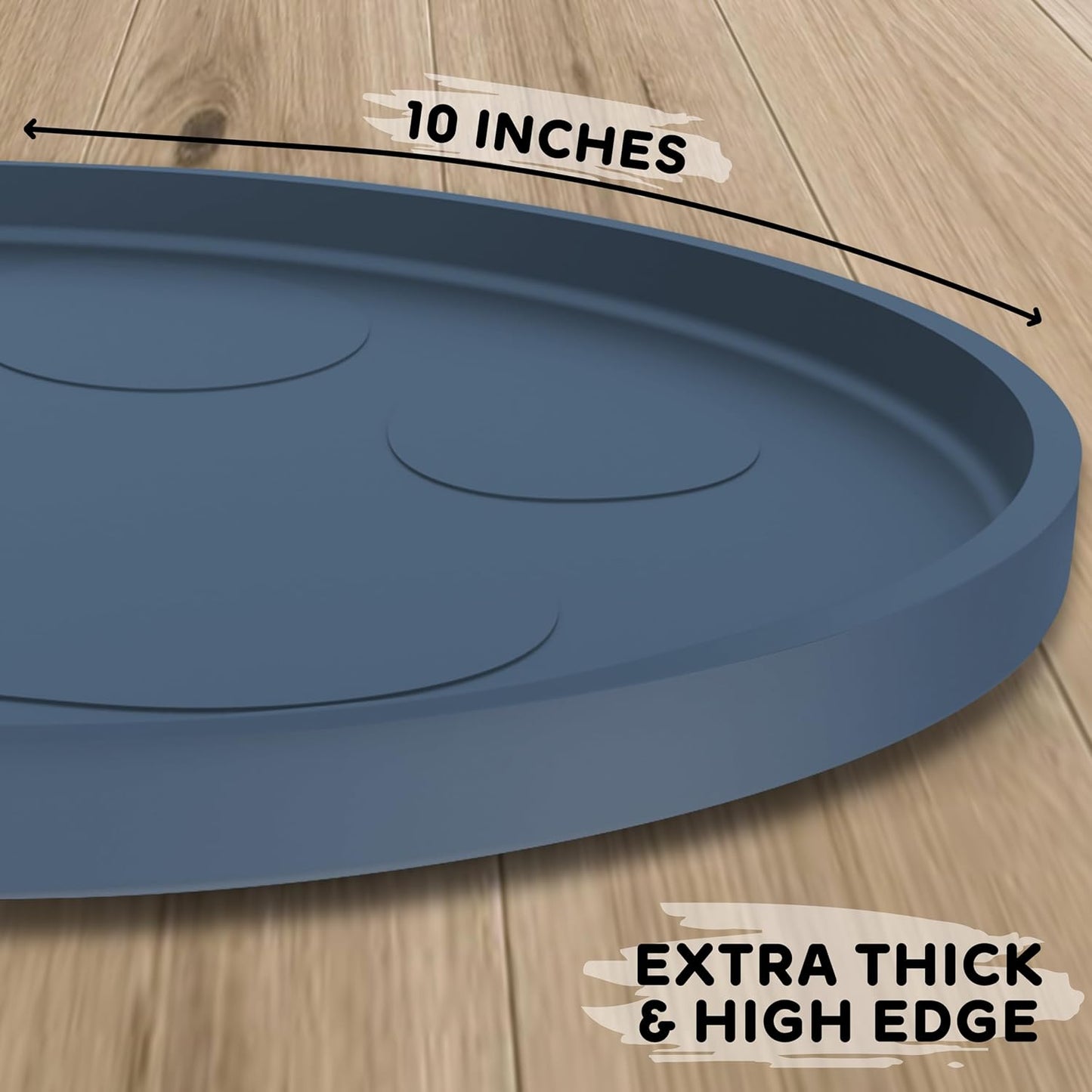 Dog Food Mat Round 10" - Raised Edges Dogs Mat for Food and Water Prevent Spill, Waterproof Cat Food Mats Protect Floors, Easy Clean Dog Bowl Mats for Food and Water, Silicone Pet Feeding Placemats
