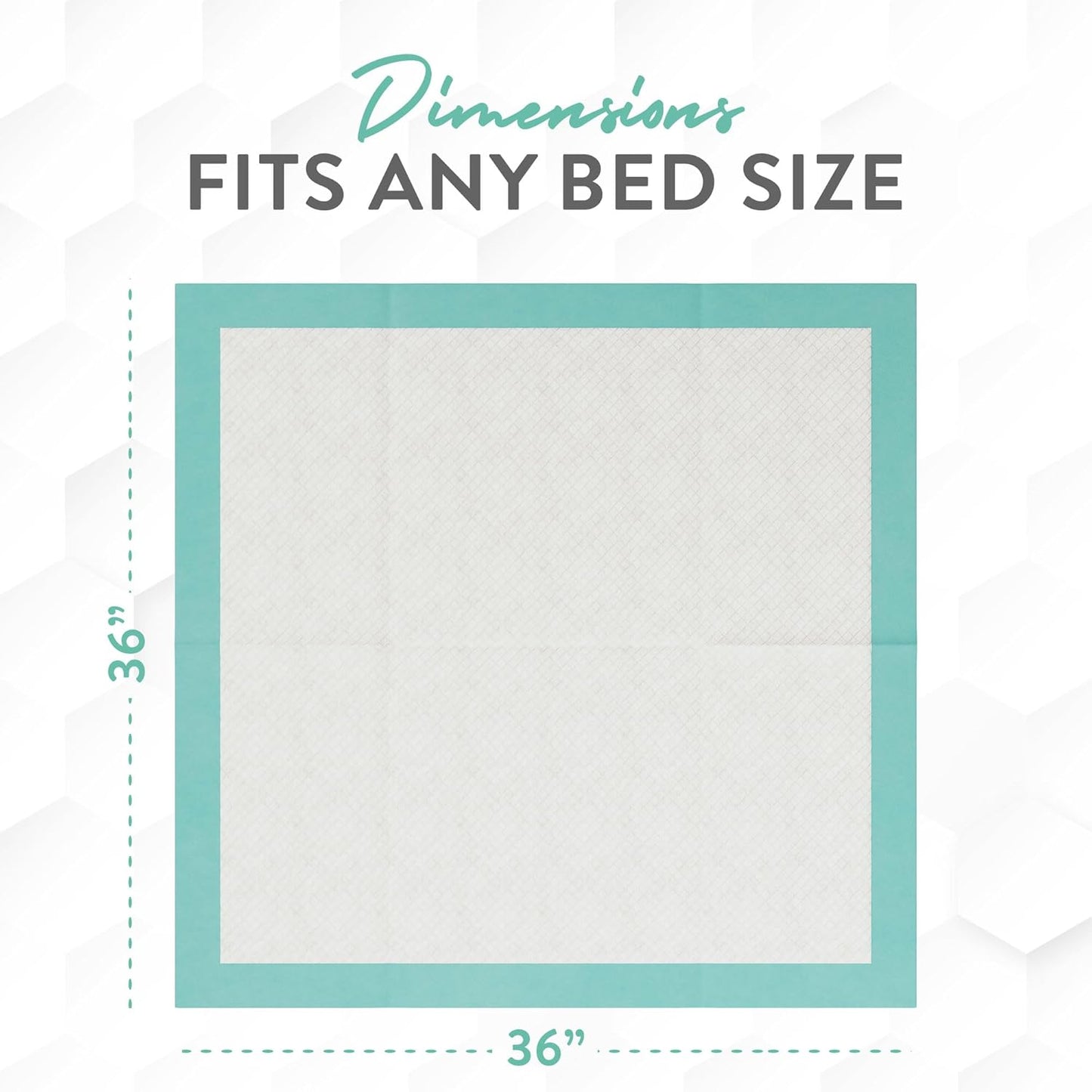 Inspire Extra Large Super Absorbent Disposable Bed Pads for Incontinence Ultra Thick and Absorbent Bed Pads Disposable Adult | Puppy Pads | Pee Pads for Adults (36" X 36" Pack of 50 W/ Adhesive)