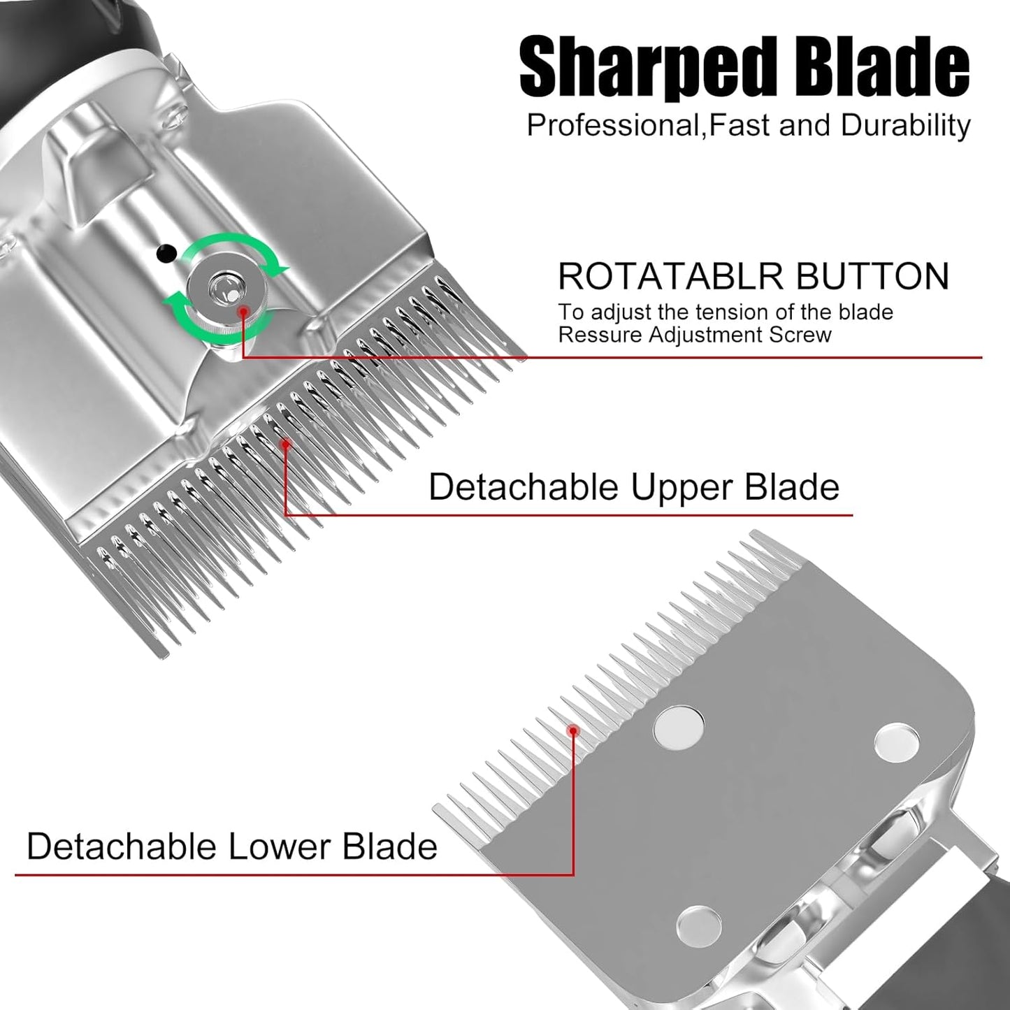 Horse Clippers,600W Professional Electric Horse Grooming Kit, Shaving Equine Clippers for Horses Goat Cattle Large Thick Coat Animals,6 Speeds Heavy Duty Farm Livestock Haircut Trimmer