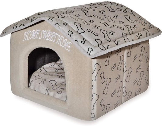 Best Pet Supplies Portable Indoor Pet House – Perfect for Cats & Small Dogs, Easy To Assemble – Brown