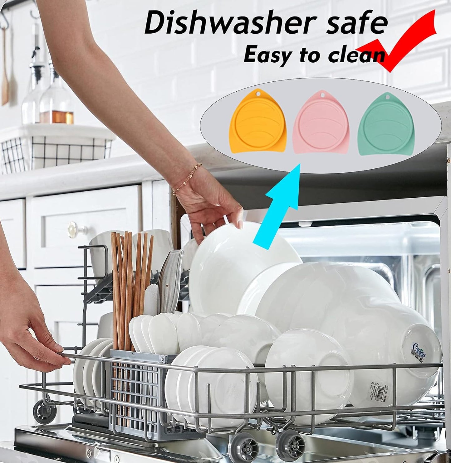 3 Pack Dog Cat Food Can Lids - Silicone Stretch Lids Covers for Pet Food Cans, Reusable Universal Size Fit Medium and Large Size Cans