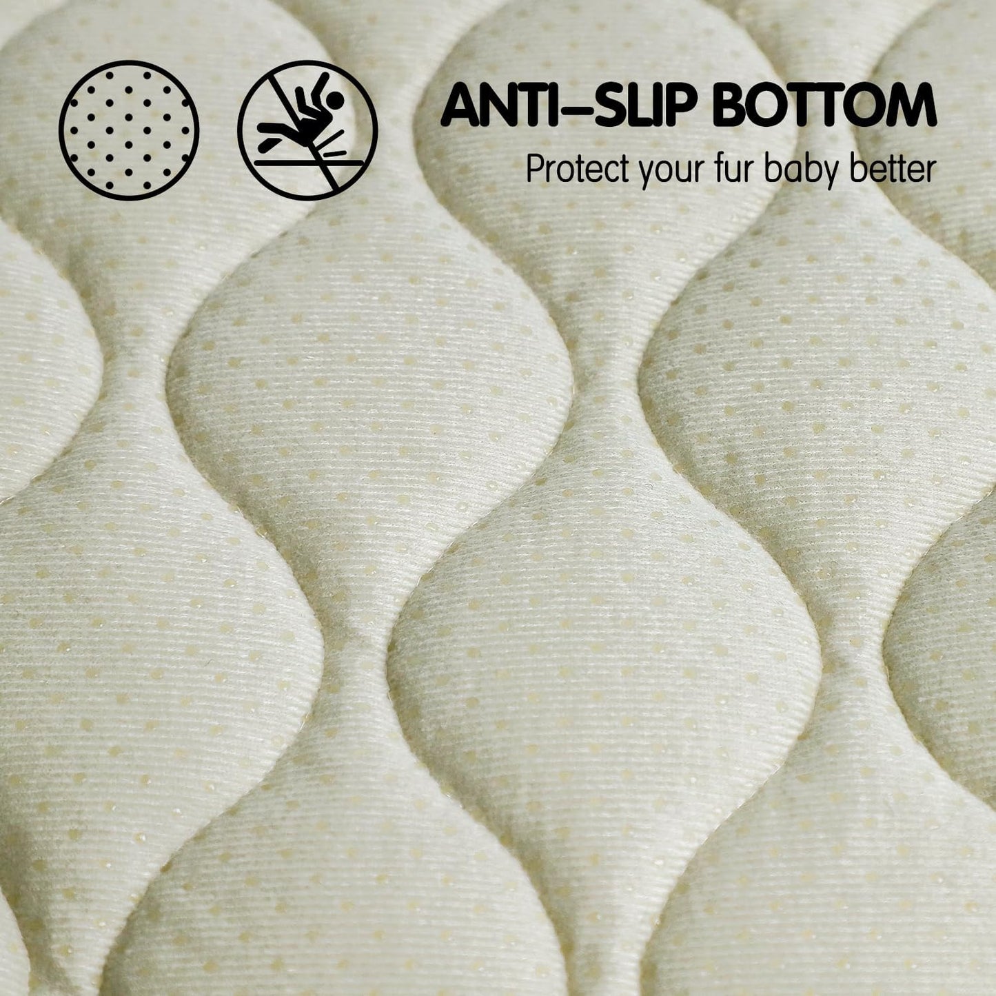 furrybaby Dog Bed Mat Flat Crate Mat with Anti-Slip Bottom Machine Washable Pet Kennel Pad for Dog Sleeping (XL 48x30'', Grey Mat)