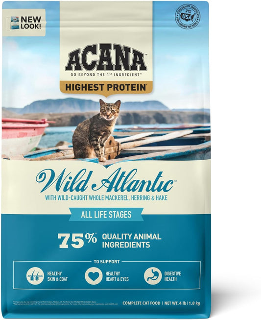 ACANA Grain-free Dry Cat Food Wild Atlantic Saltwater Fish with Freeze-Dried Liver 4lb Bag