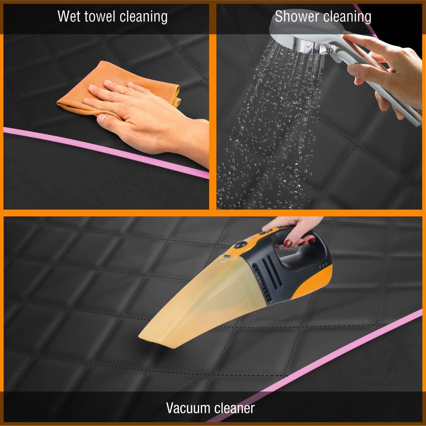 Active Pets Dog Car Seat Cover, Waterproof Front Seat Protector for SUV Truck Sedan, Pet Safety Travel Comfort System with Universal Fit, Pink