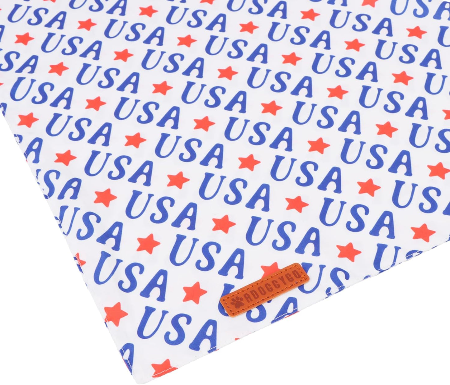 ADOGGYGO 4th of July Dog Bandanas, American Flag Pet Scarf, Multi Size Offered, White Blue Flag Bandana for Small Dogs Pets (Small)