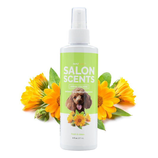 Bark2Basics Salon Scents Pet Grooming Cologne - 8 oz, Natural Professional Groomer Perfume for Dogs and Cats, Long Lasting, Made in The USA (Fresh and Clean)