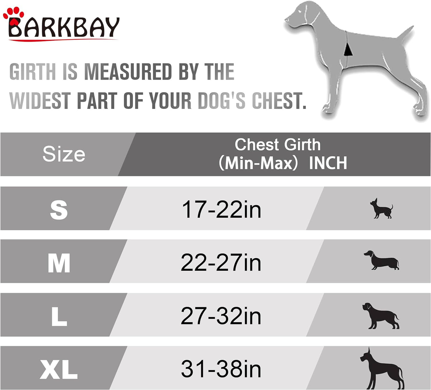 BARKBAY No Pull Dog Harness Front Clip Heavy Duty Reflective Easy Control Handle for Large Dog Walking(Red,XL)