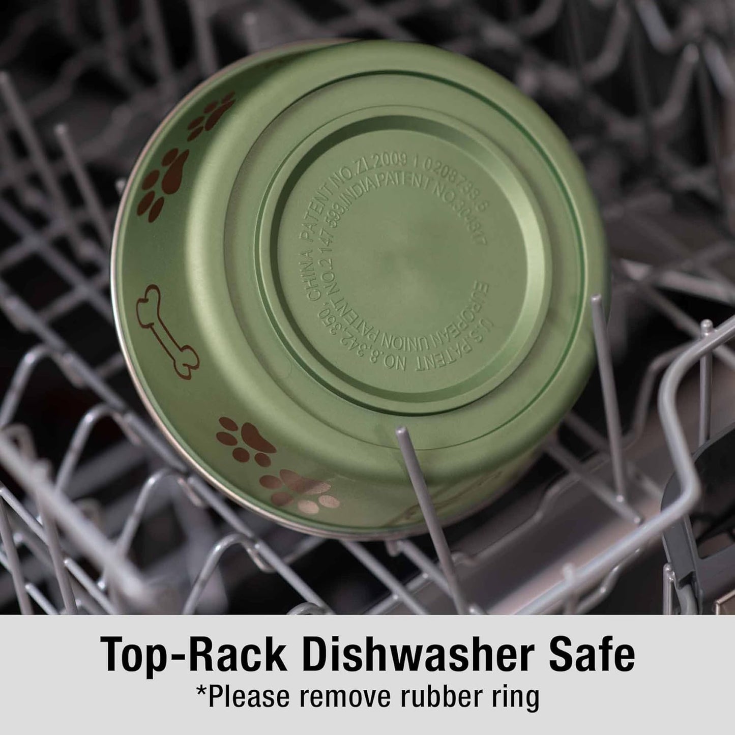 Loving Pets Bella Dog Bowls- Stainless Steel Dog & Cat Bowls - Spill Proof Dog Food Bowl, Cat Bowl, Puppy Essentials & Pet Supplies Great for Home & Travel (Small 10-20 lbs, Artichoke)